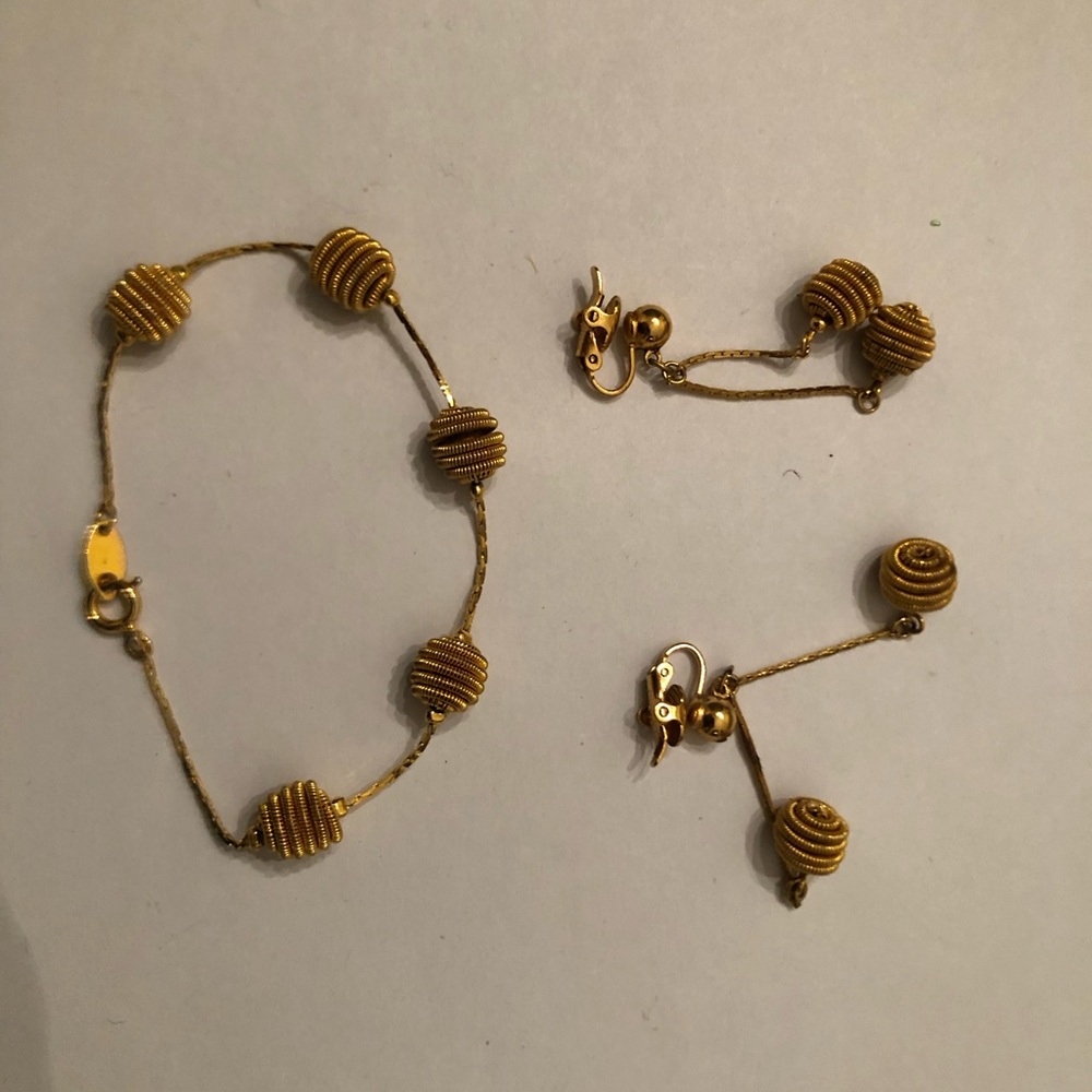 Trifari bracelet and earrings